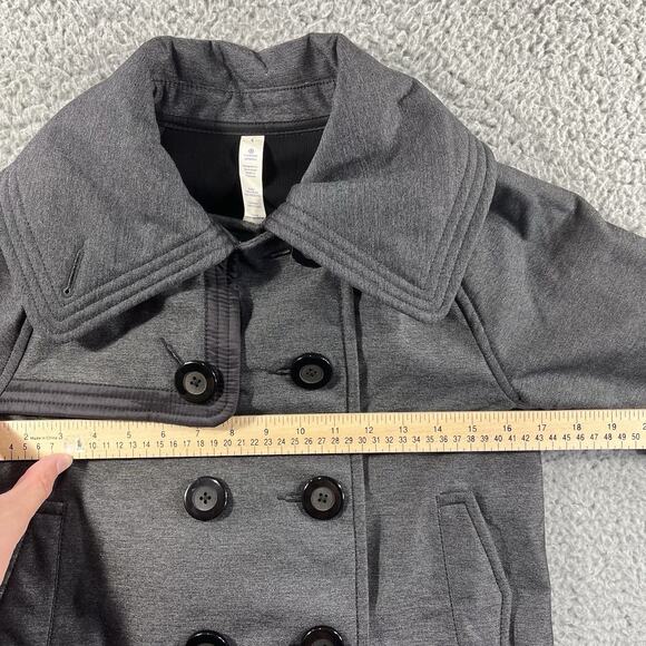 Lululemon Coco Softshell Peacoat Jacket Womens Size 4 Gray Athleisure Casual - Picture 8 of 9